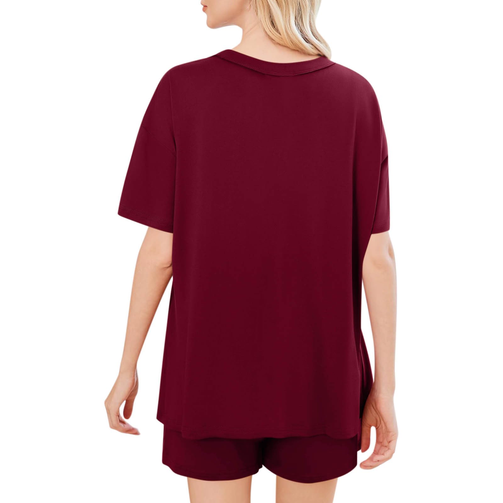 Women's 2-Piece Summer Outfits - Short Sleeve Shirts & Matching Shorts Lounge Set | Casual Loungewear & Pajamas for Home, Travel & Relaxation