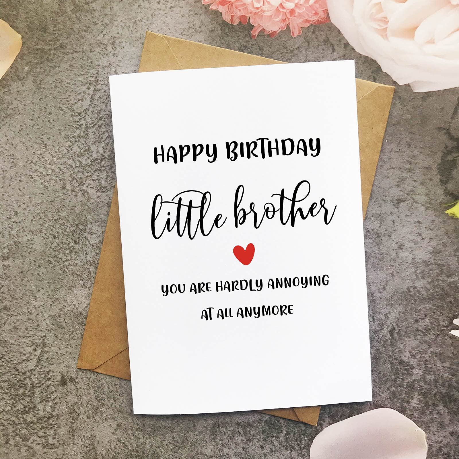 Happy Birthday Sister Card - Blank Inside for Personal Message - 5 x 7 Inch Greeting Card with Kraft Envelope - Perfect for Sister's Birthday, Anniversary or Special Occasion Gift