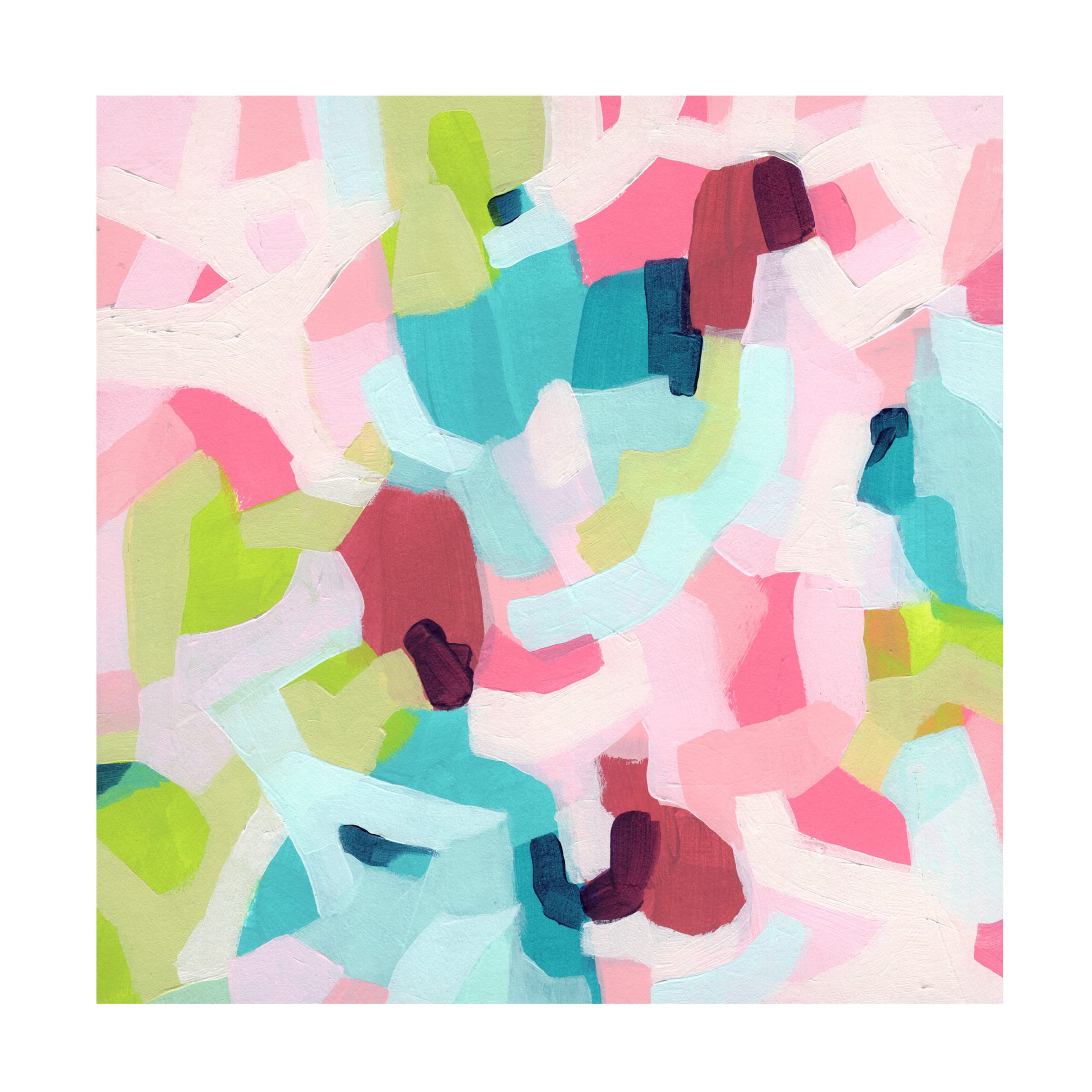 Trademark Fine Art 'Chroma Zone I' Canvas Art Print by June Erica Vess - Modern Abstract Wall Decor for Living Room, Bedroom & Office