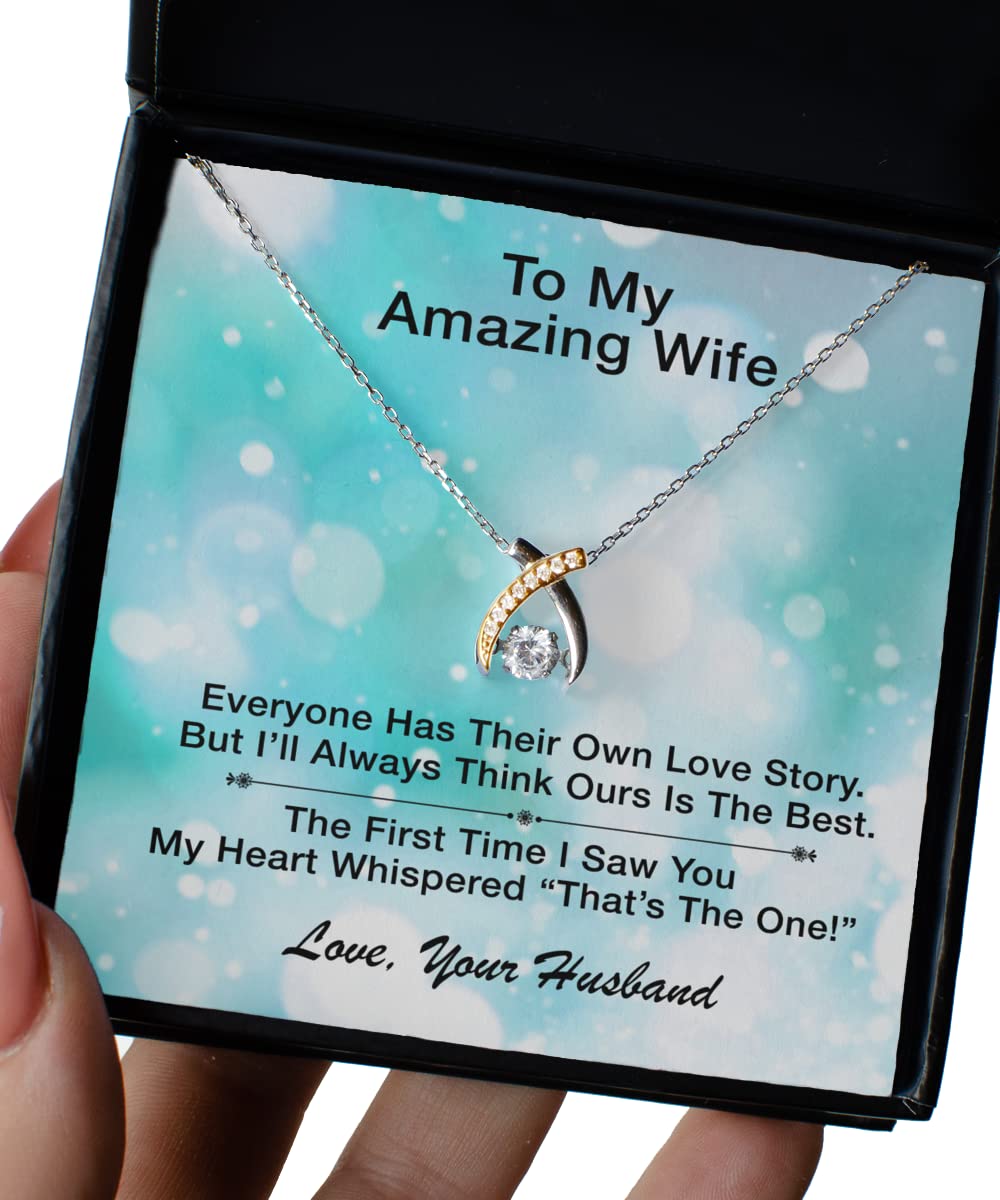 Wishbone Dancing Necklace - Elegant Jewelry Gift for Wife, Anniversary, Christmas & Special Occasions | Perfect for Date Nights, Romantic Surprises & Meaningful Moments