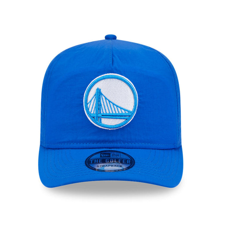 New Era Golden State Warriors Strapback Hat - Light Royal Blue Nylon Golf & Casual Wear Cap for Men & Women - Perfect for Sports, Outdoor Activities & Everyday Fashion