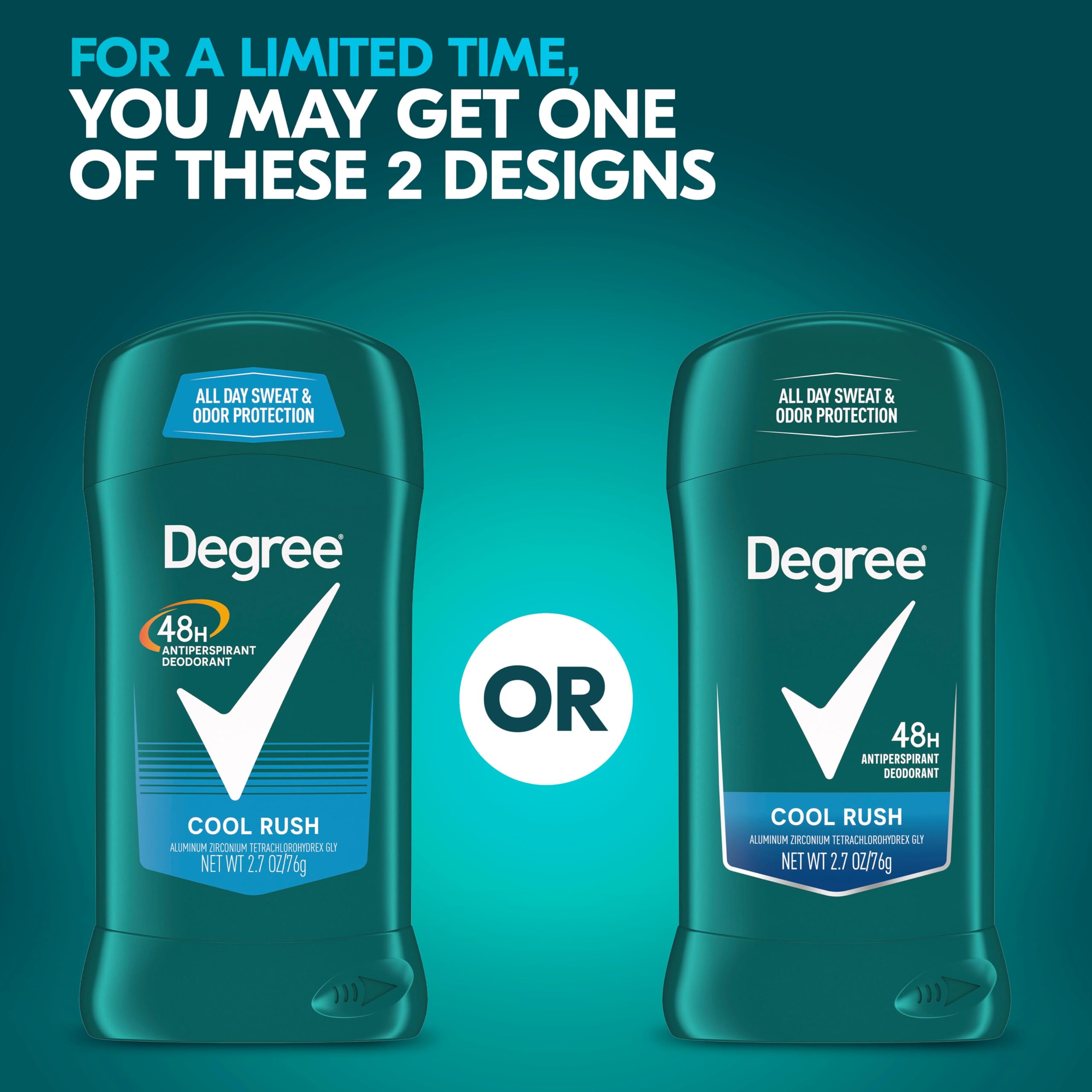Degree Men's Cool Rush Antiperspirant Deodorant Spray - 2.7 Oz - Long Lasting Dry Protection - Fresh Scent for All-Day Confidence - Perfect for Gym, Work & Outdoor Activities