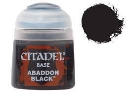 Citadel Colour Base Abaddon Black Paint - Premium Acrylic Miniature Paint for Warhammer & Tabletop Gaming - Perfect for Base Coating, Detailing, and Model Customization
