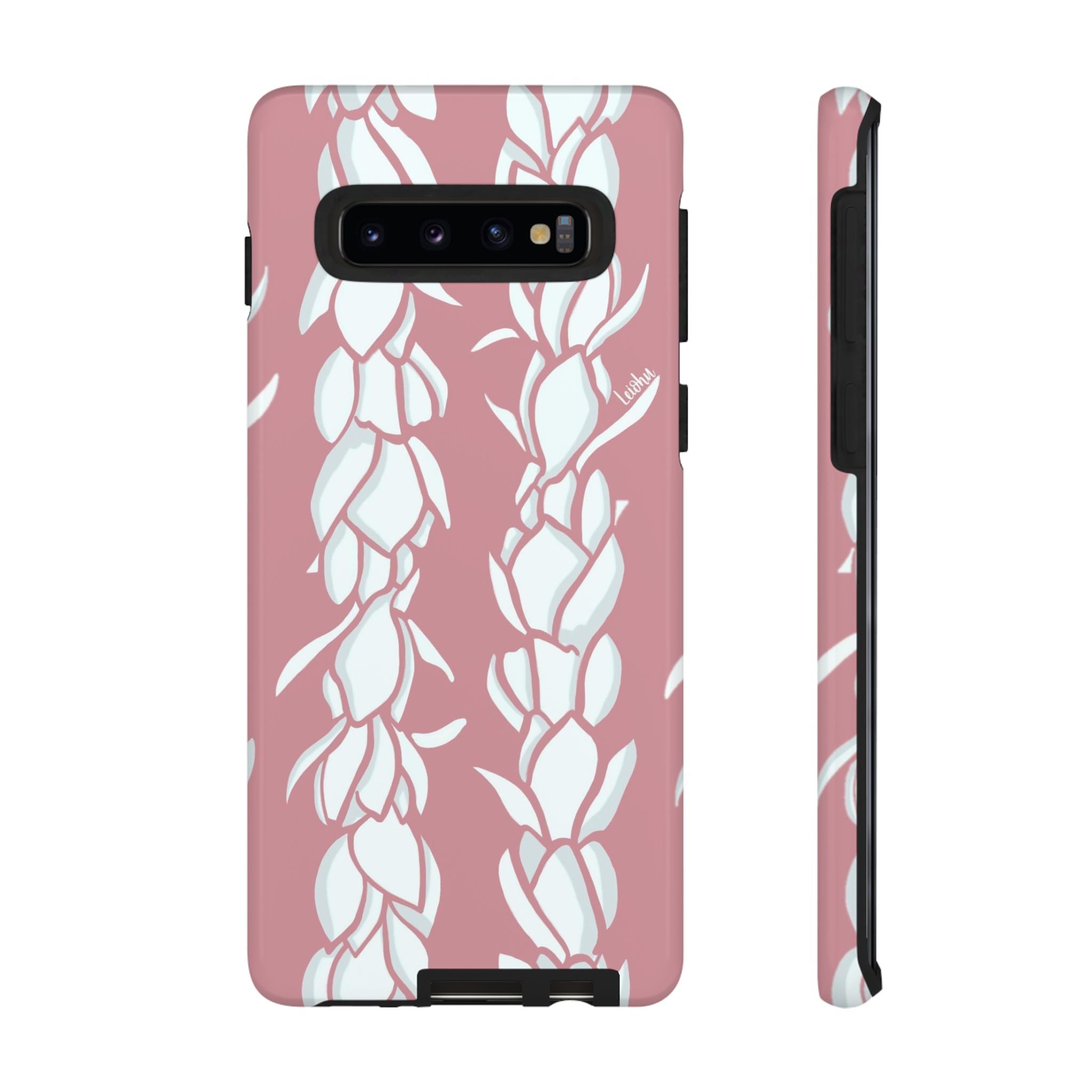 Pikake Lei Hawaiian Flower Necklace & Samsung Galaxy Phone Case - Perfect for Luau Parties, Beach Vacations & Everyday Use