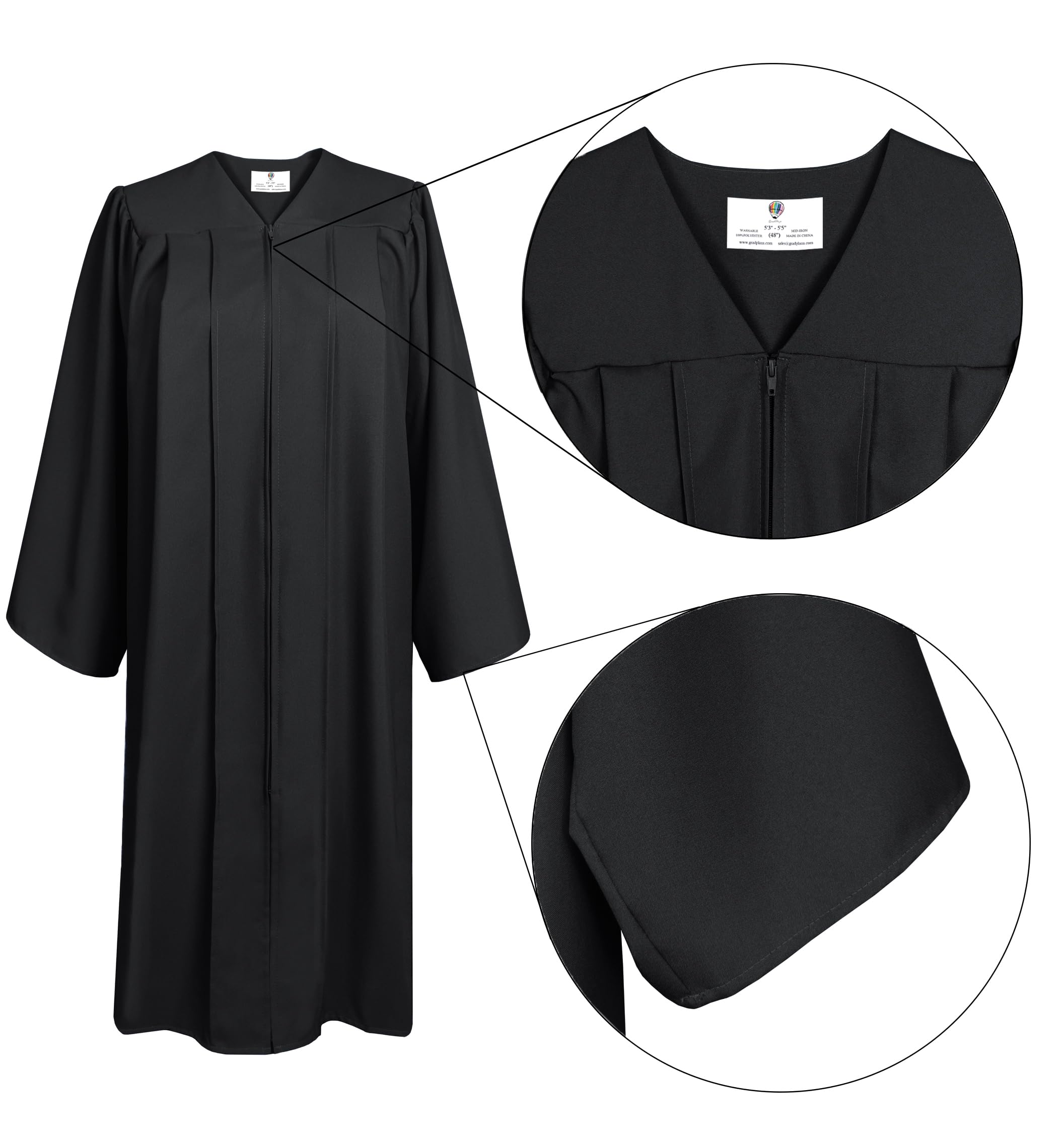 Custom Graduation Gown & Cap Set with Tassel, Diploma Cover, Stole & Honor Cord - Class of 2024 & 2025 - Perfect for High School & College Commencement Ceremonies