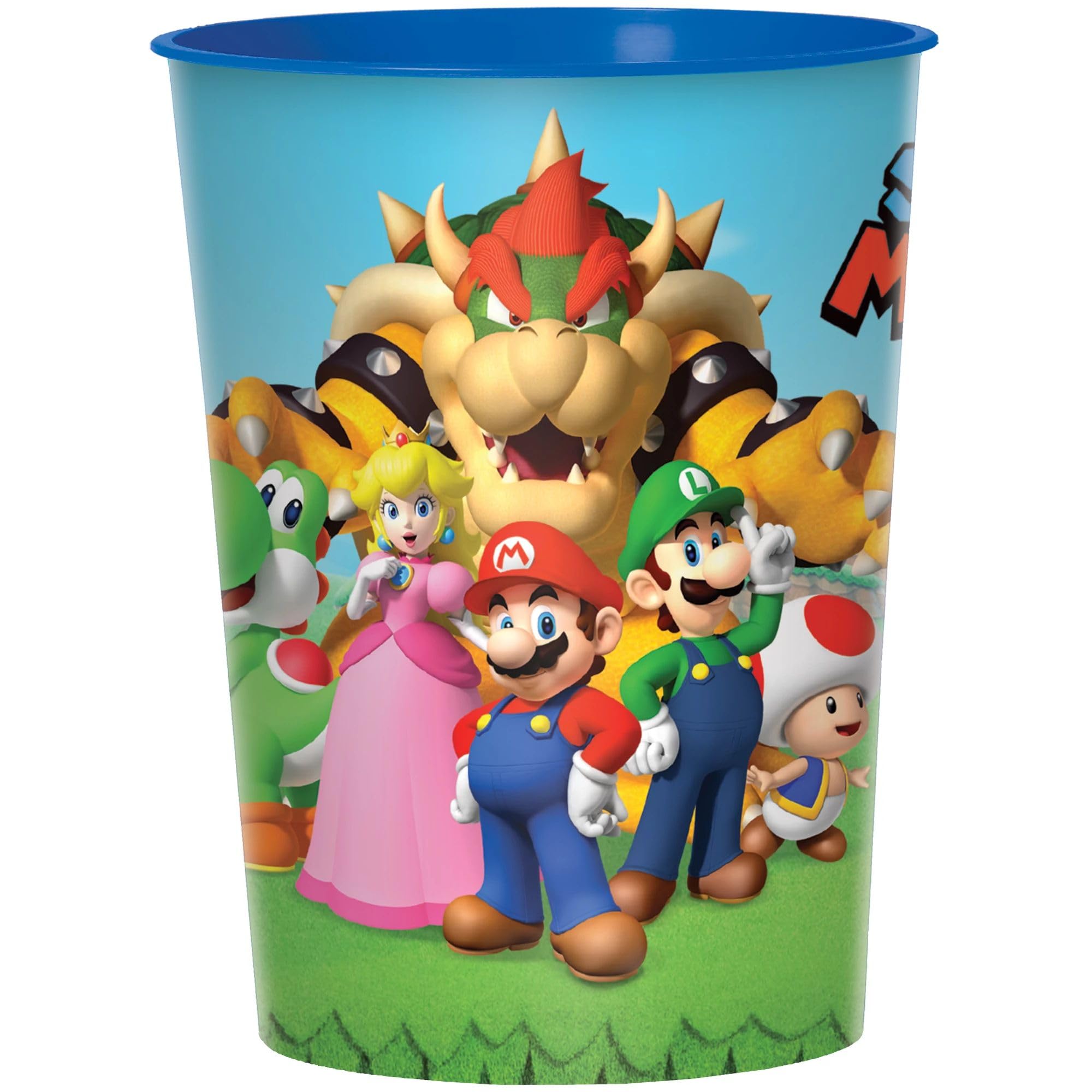 Super Mario Bros 16oz Plastic Party Cups - Pack of 12 for Birthday Parties, Game Nights & Themed Events