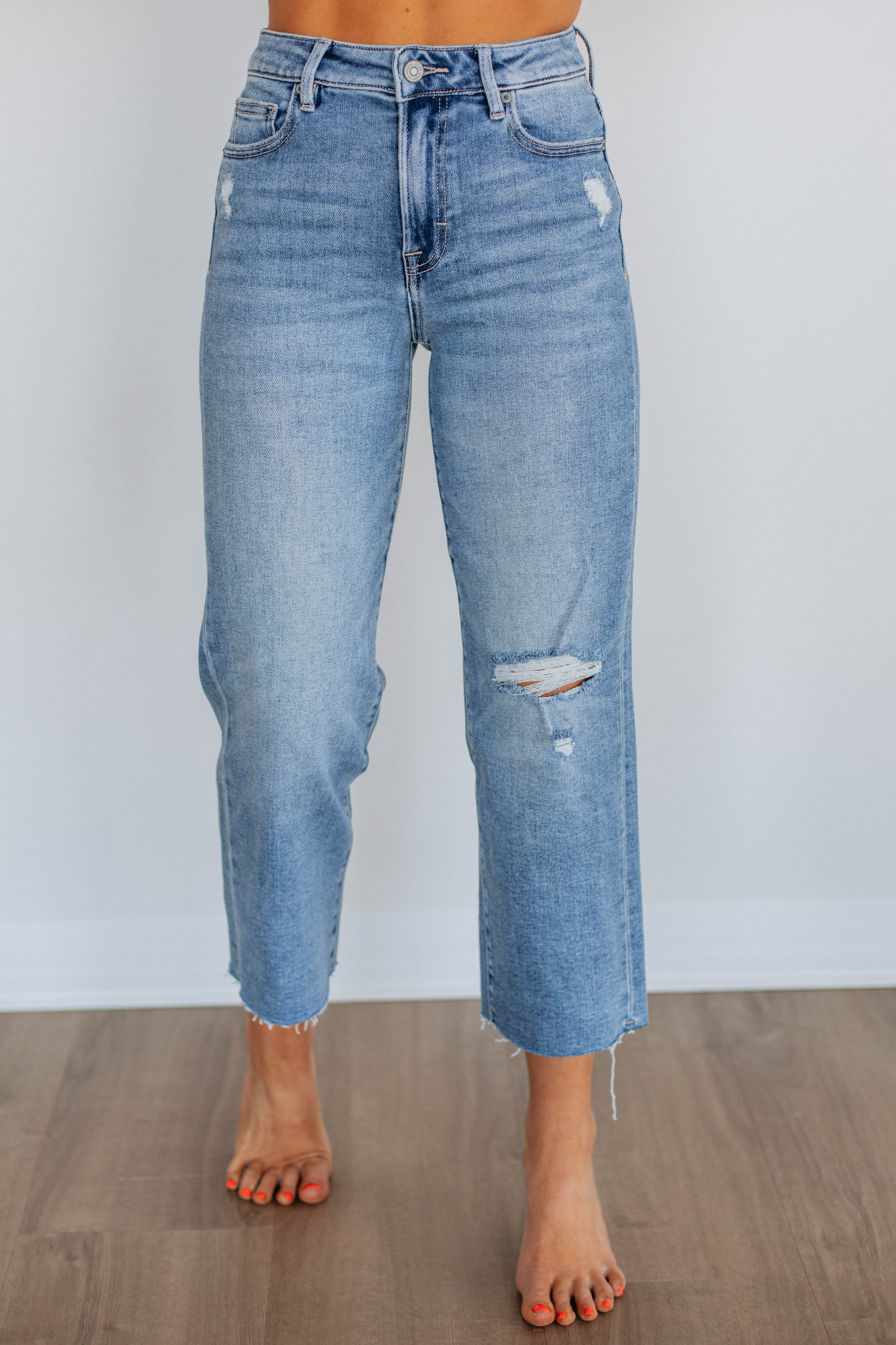 Ella Hidden Jeans - Medium Wash Women's Stretch Denim Pants | Comfortable & Stylish for Everyday Wear, Work & Casual Outings