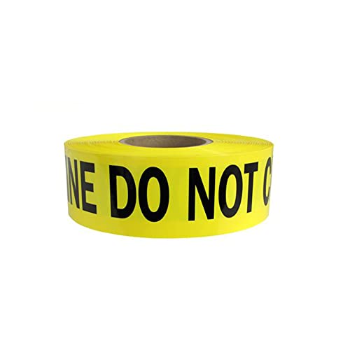 Merco Tape FIRE LINE Heavy Duty Barricade Tape - 8 Rolls, 3in x 1000ft x 3 mil, Yellow & Black Safety Caution Tape for Construction Sites, Fire Scenes & Hazardous Areas