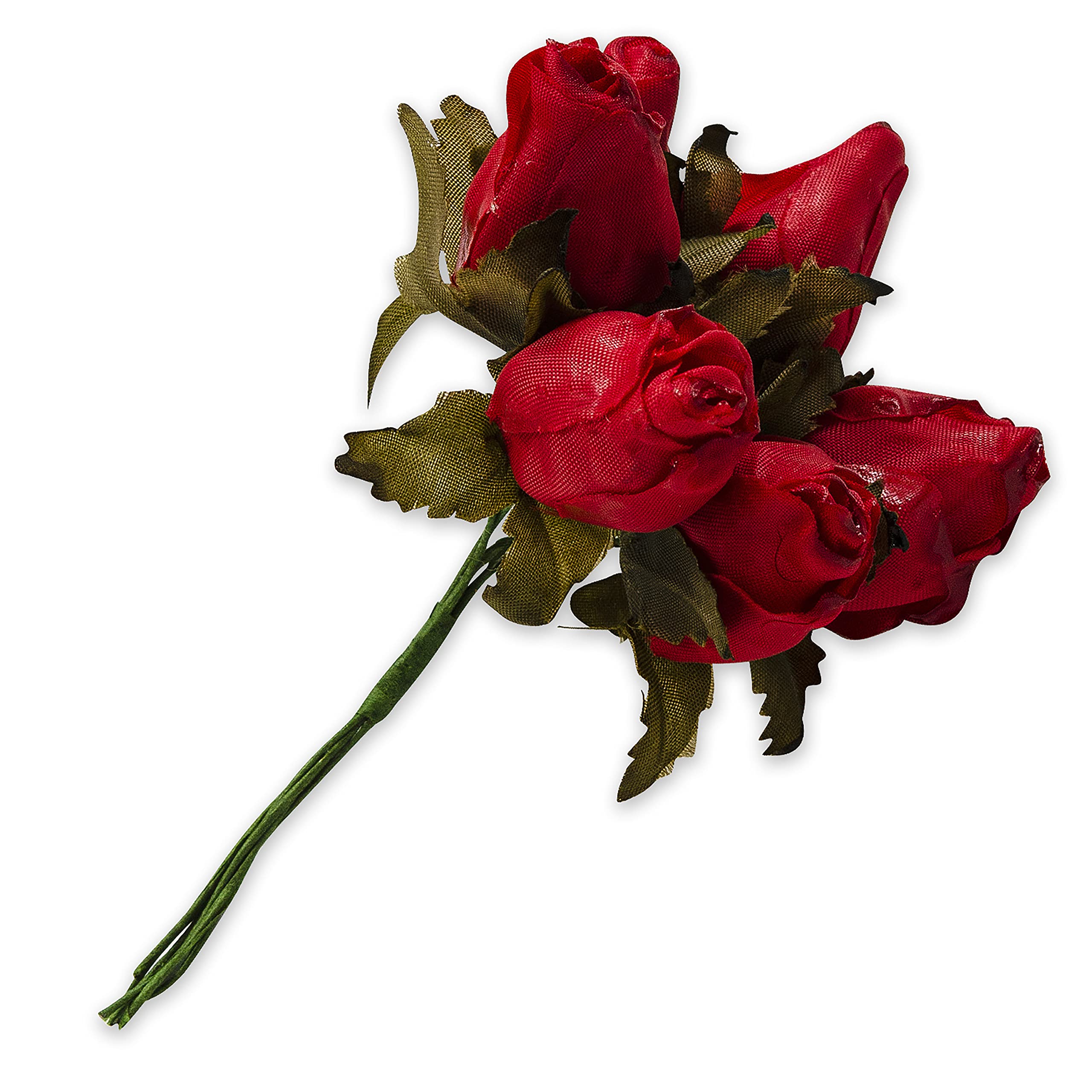 Expo International Red Fabric Flowers Tulle for Wedding Decorations, Party Backdrops, and DIY Crafts - Bulk Pack of 100 Pieces