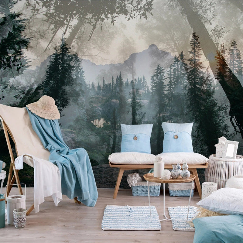 Tree Sunlight Wallpaper - Stunning Nature Scenery Wall Decals for Living Room & Bedroom | Peel & Stick Removable Wall Mural for Home Decor