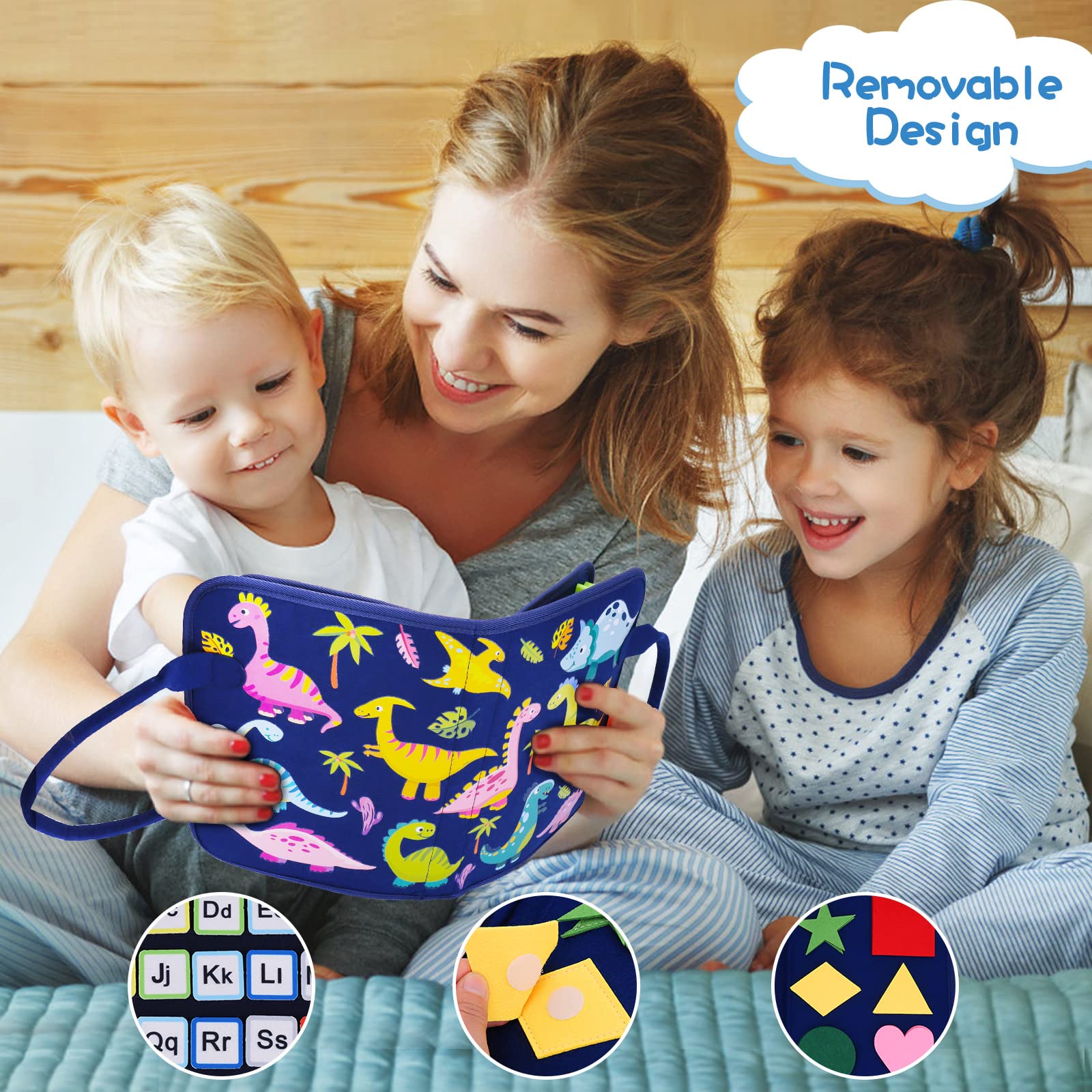 ABCDPP Montessori Busy Board - Sensory Toys for Toddlers, Fine Motor Skills Activity Board, Educational Learning Toys for Preschool Kids | Perfect for Travel, Home & Classroom Use