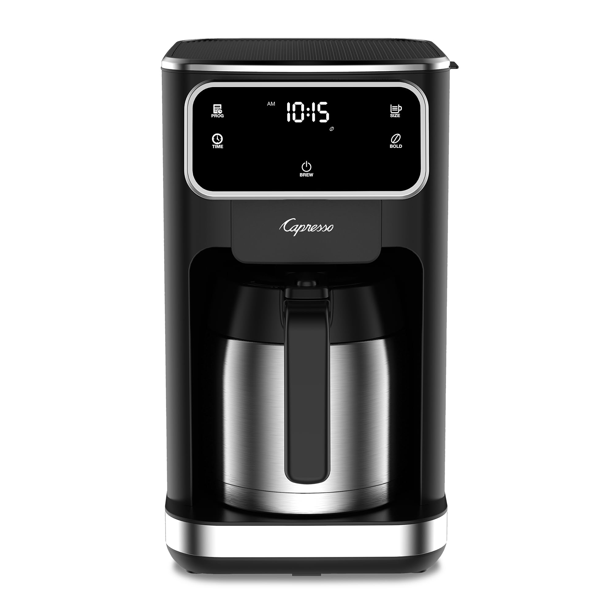 Capresso 10-Cup Touchscreen Coffee Maker with Thermal Carafe - Stainless Steel Programmable Drip Coffee Machine for Home & Office Use
