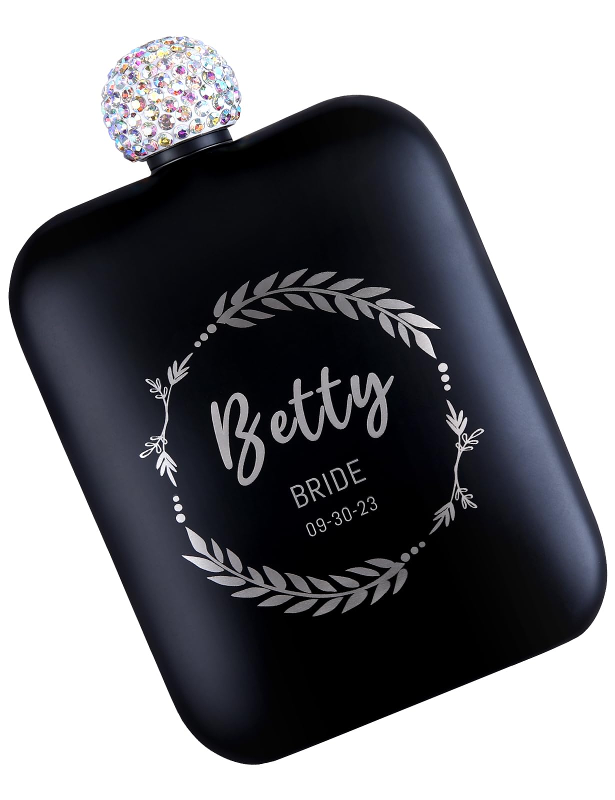 Personalized Whiskey Flask Set of 7 - Custom Engraved Bridesmaid Gifts for Wedding, Bachelorette Party & Bridal Shower - Perfect for Women's Celebrations & Special Occasions