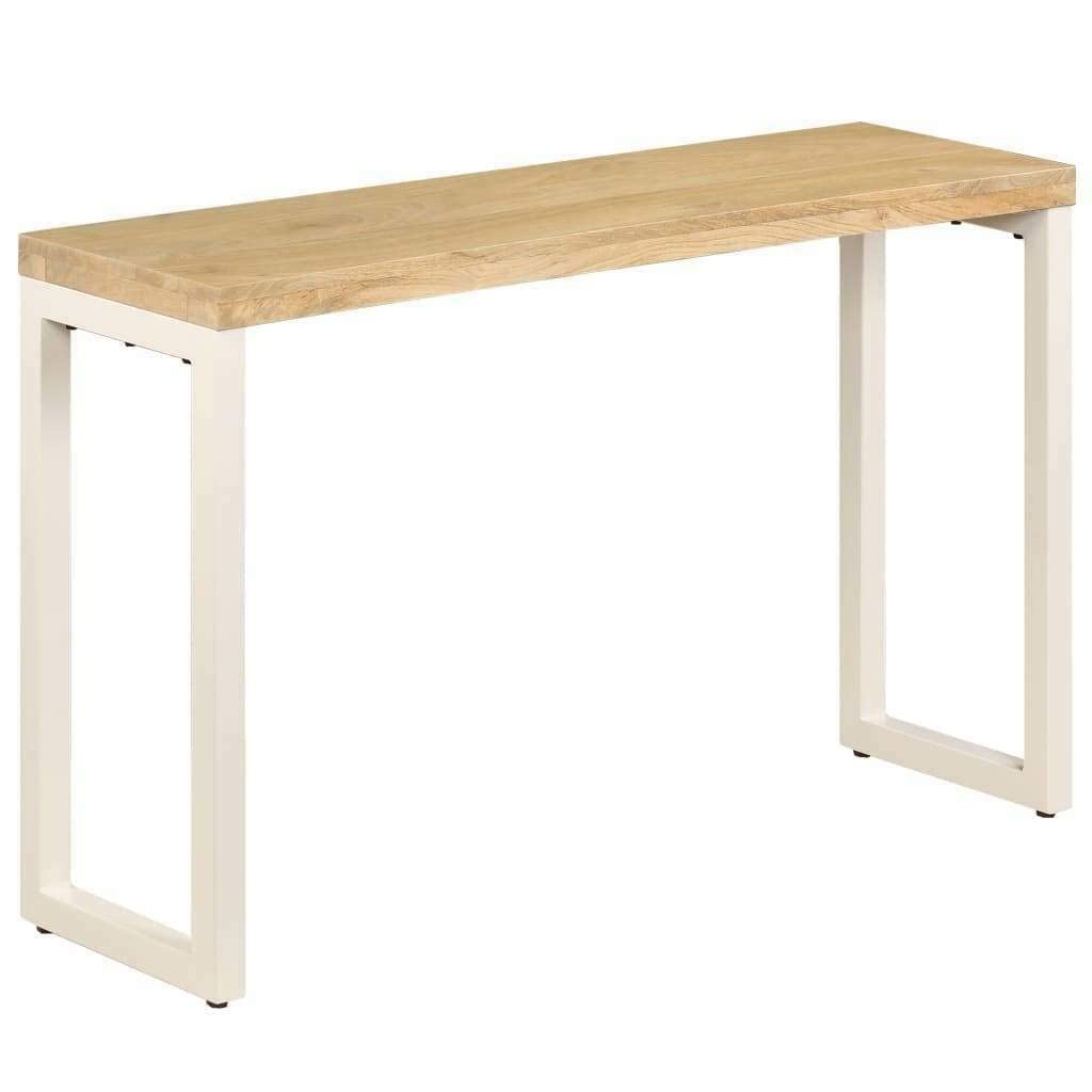 anXella Solid Mango Wood Console Table with Steel Legs - 47.2