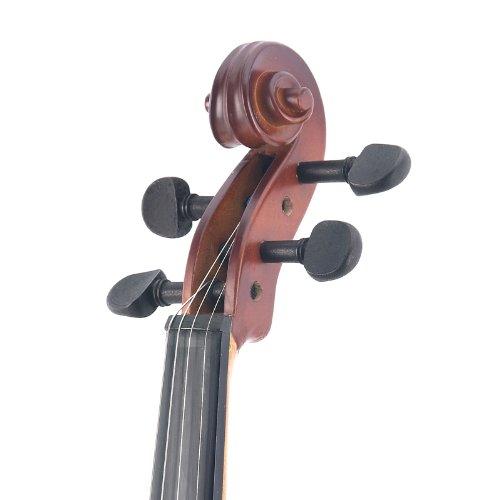 Mendini 16-Inch MA350 Satin Antique Solid Wood Viola with Case, Bow, Rosin, Bridge & Strings - Perfect for Beginners, Students & Professional Musicians | Practice, Performances & Orchestra Use