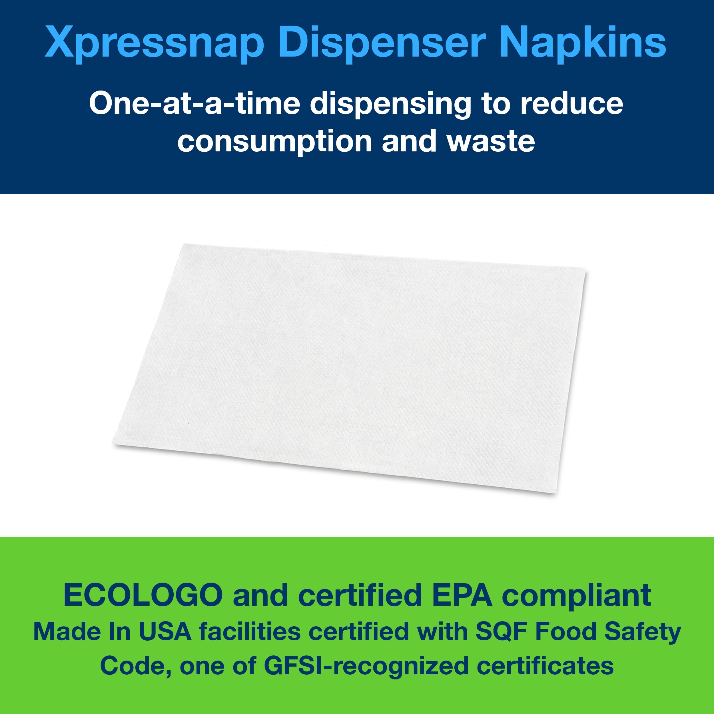 Tork Xpressnap Walnut Tabletop Napkin Dispenser with White Refill - 12 Packs of 500 Premium 2-Ply Napkins for Restaurants, Offices & Catering Events