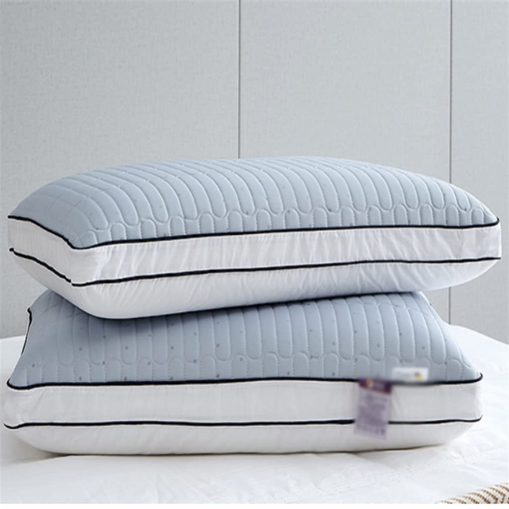 ZLBYB Washable Fiber Latex Pillow - Hypoallergenic, Breathable & Supportive for Neck Pain Relief - 45x73cm (Queen Size) - Perfect for Side Sleepers, Back Sleepers & Hot Sleepers - Home, Office & Travel Use