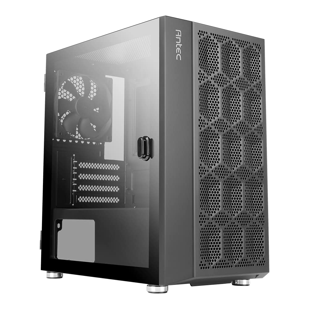 Antec NX200 M Micro-ATX Mini Tower PC Case - Black Mesh Front Panel with 120mm Rear Fan for Optimal Airflow | Compact Gaming & Home Office Computer Builds | NX Series (Model CJ11132623)