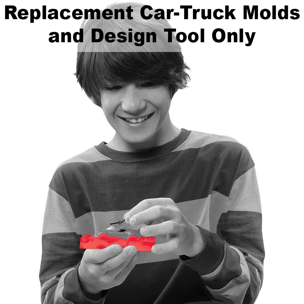 Hot Wheels Car Maker Replacement Parts Y9172 - Molds & Design Tool for Custom Toy Cars | DIY Car & Truck Creations for Kids & Collectors
