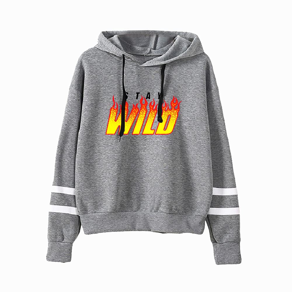 Ben Azelart Stay Wild Hoodie for Men & Women - Long Sleeve Casual Pullover Sweatshirt | Streetwear Tracksuit for Everyday Wear, Gym & Outdoor Activities