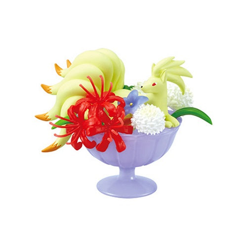 Pokemon Floral Cup Collection - 2 Re-Ment 3 Inch Mini Figures Set - Cute Pikachu & Eevee Collectibles for Home Decor, Office Display, and Gift Giving
