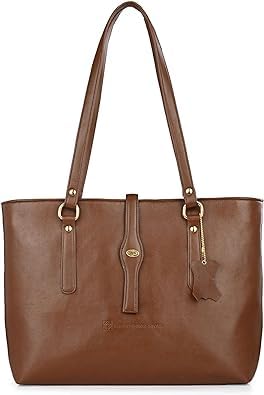 Stylish Women's Leather Tote Bags - Genuine Sheepskin Top Handle Satchel Purse & Fashion Handbag (Brown) | Perfect for Work, Travel & Everyday Use