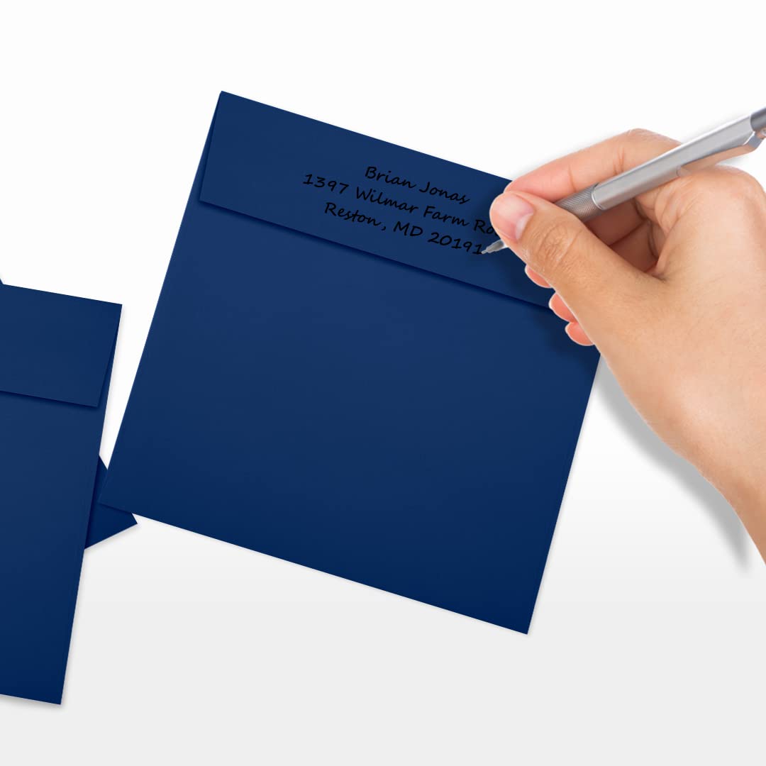 LUXPaper Premium Square Invitation Envelopes 6x6 Inches - Navy Blue Peel & Press Sealing - 80lb Text Weight (Pack of 1,000) for Wedding Invitations, Greeting Cards & Business Stationery
