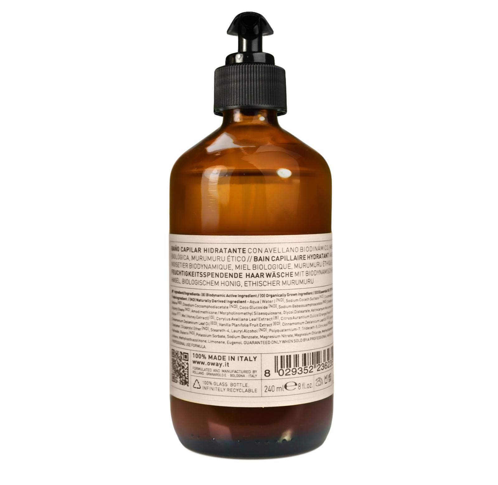 OWAY Moisturizing Hair Bath - 8 oz Organic Shampoo for Dry & Damaged Hair | Hydrating & Nourishing Formula | Perfect for Daily Use & Salon-Quality Results at Home