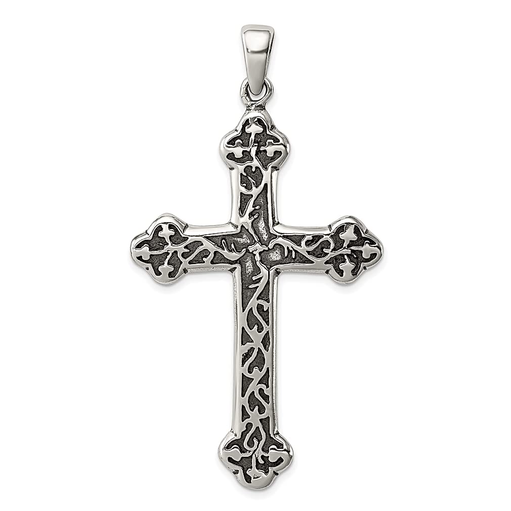 925 Sterling Silver Cross Pendant Necklace for Women - Religious Jewelry Gift for Her - Perfect for Church & Special Occasions