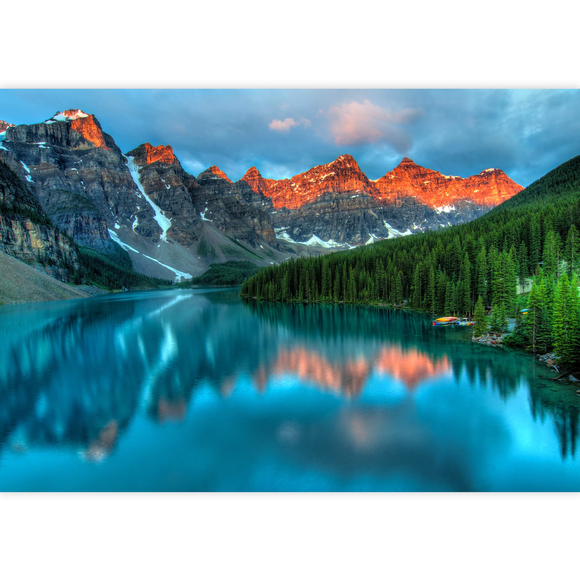 IDEA4WALL Norway Nature Landscape Wall Mural - 66x96 Inch Removable Peel & Stick Wallpaper for Bedroom Decor | Beautiful Scenic Wall Sticker for Home, Office & Nursery