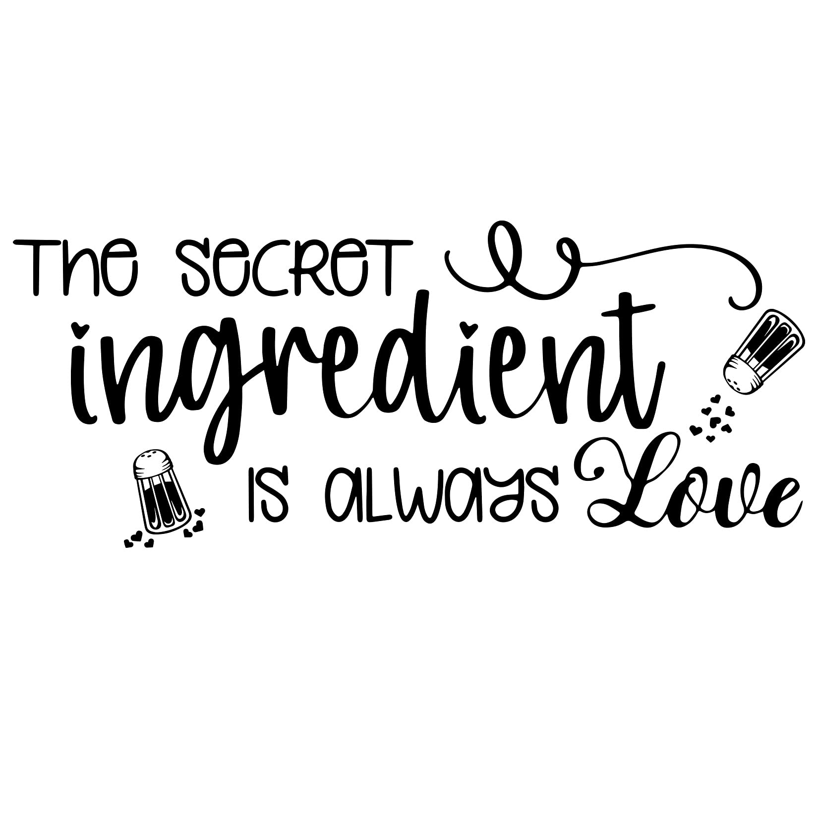 Love Themed Kitchen Wall Decal - Vinyl Home Art Decor for Walls - Perfect for Farmhouse, Modern & Cozy Kitchens - Easy Peel & Stick DIY Wall Sticker
