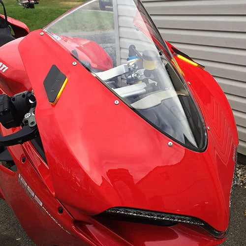 Ducati 1299 Panigale Mirror Block Off Turn Signals Kit for 2015-2019 Models - Motorcycle Accessories for Racing & Street Performance