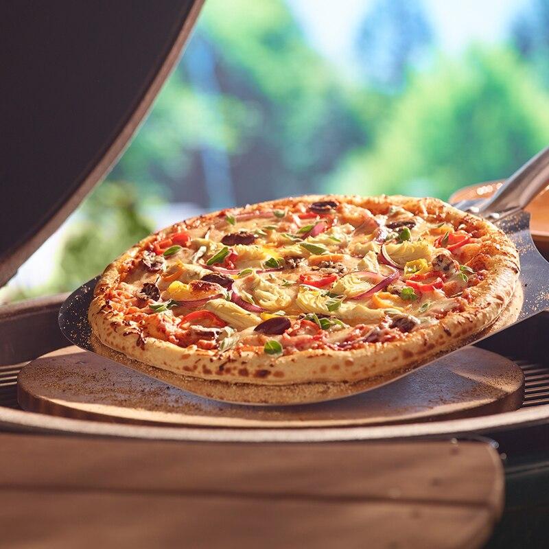 Big Green Egg 14-Inch Pizza Stone & Baking Stone for Large Egg Grills - Perfect for Outdoor Cooking, Wood-Fired Pizza, Bread Baking & BBQ Accessories (Model 401014)