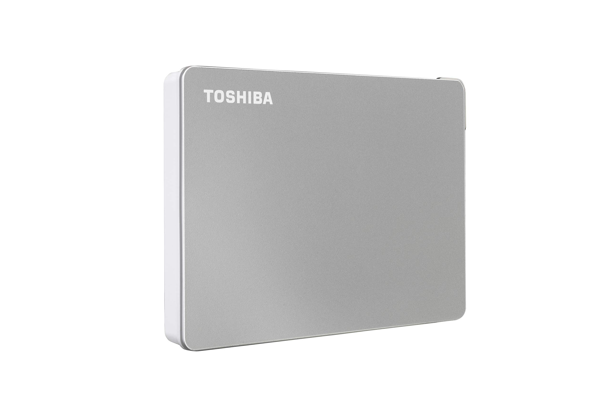 Toshiba Canvio Flex 1TB Portable External Hard Drive USB-C USB 3.0 - Compatible with PC, Mac & Tablet (Silver) - HDTX110XSCAA - Perfect for Data Backup, File Storage & On-the-Go Computing