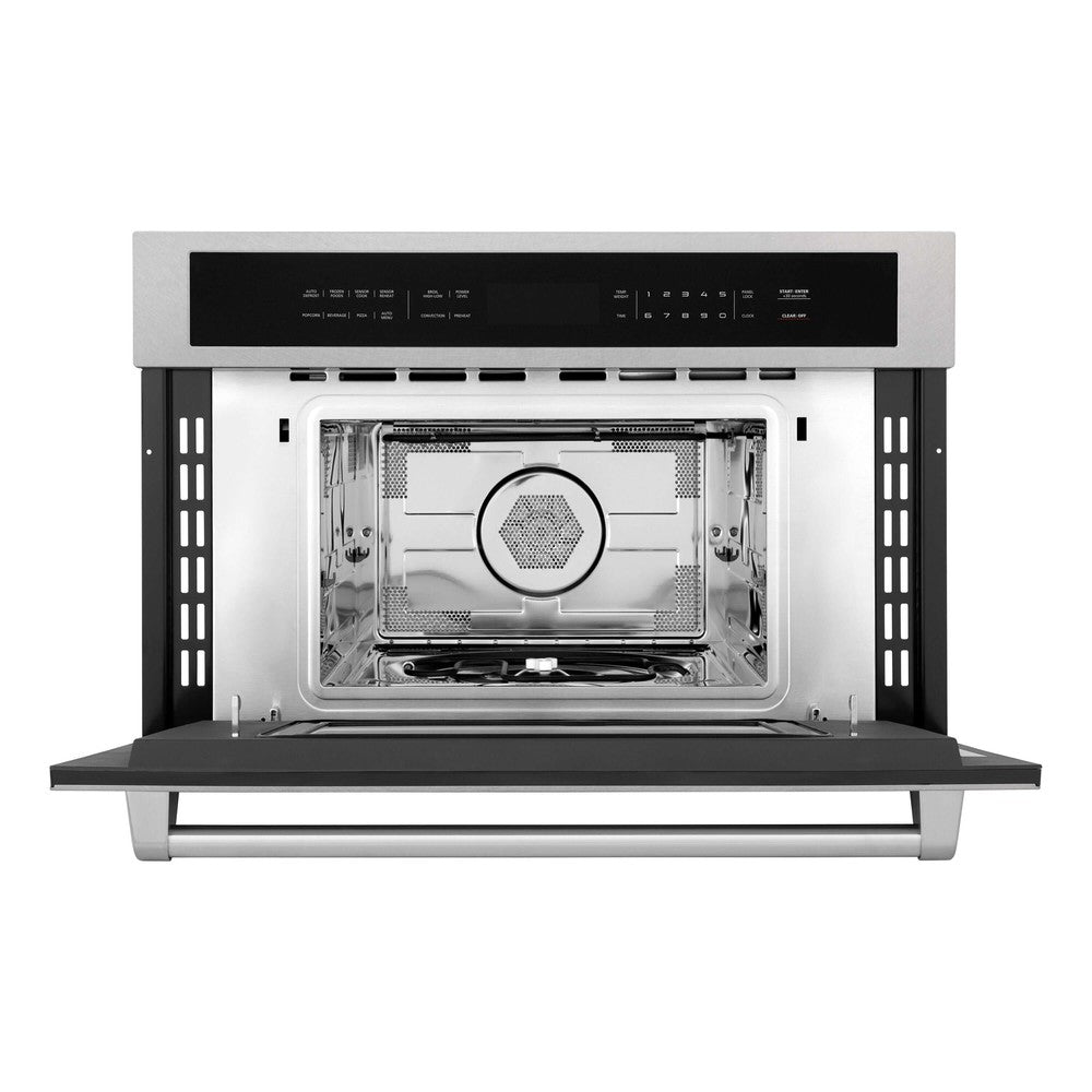 ZLINE 30 Inch Built-In Convection Microwave Oven - 1.6 cu ft Stainless Steel with Speed Cooking & Sensor Technology (MWO 30 SS) - Perfect for Modern Kitchens & Small Spaces