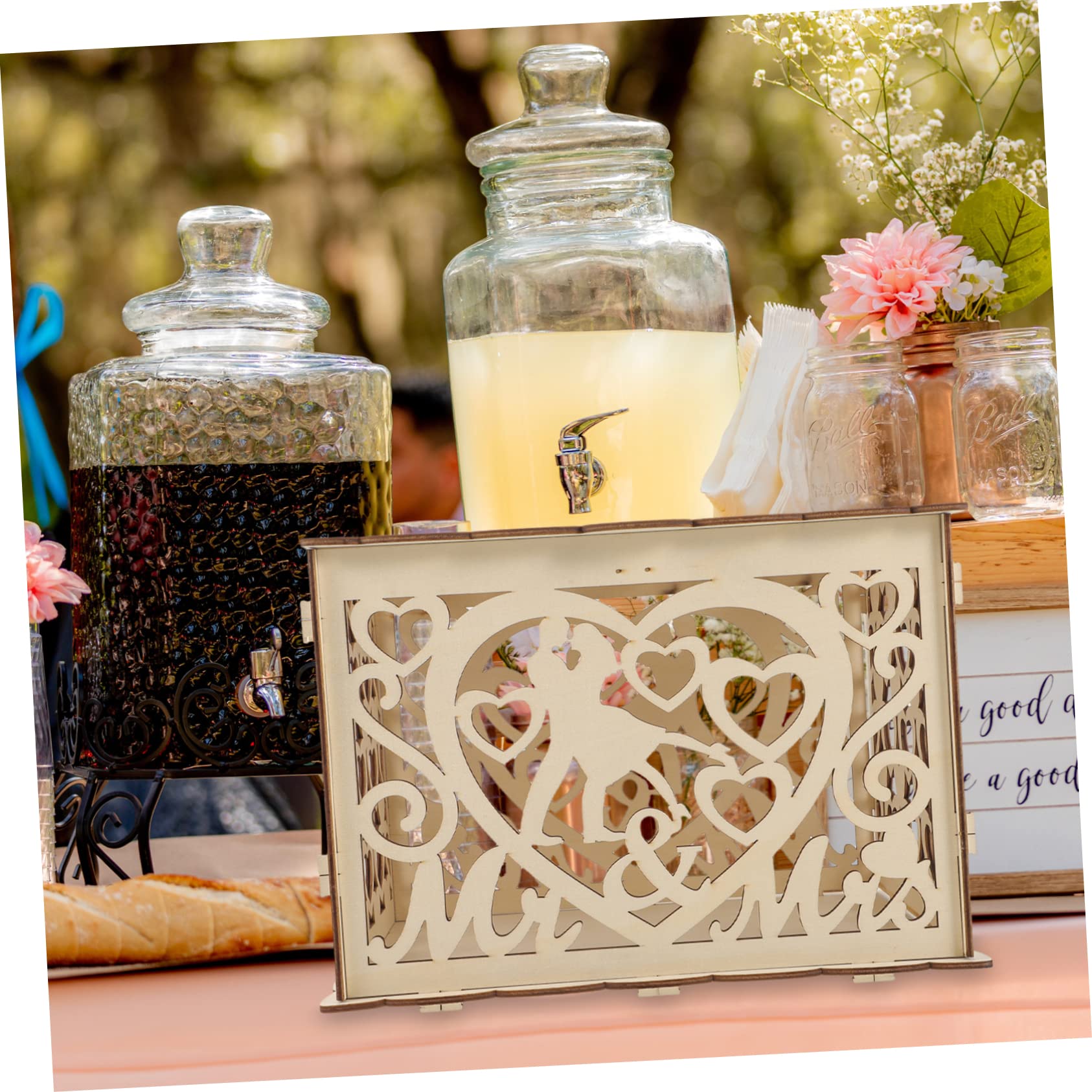 MagicLulu Wooden Money Box Holder - Greeting Card Organizer & Wedding Decoration Storage | Perfect for Gift Cards, Cash Gifts, and Home Décor