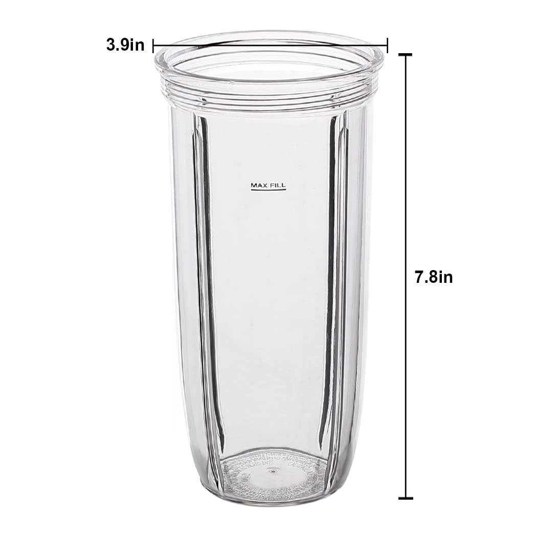 NutriBullet Replacement Cup with To-Go Lid - Compatible with NutriBullet Pro 1000 & Select 2.0 (32oz) - Perfect for Smoothies, Protein Shakes & On-the-Go Blending