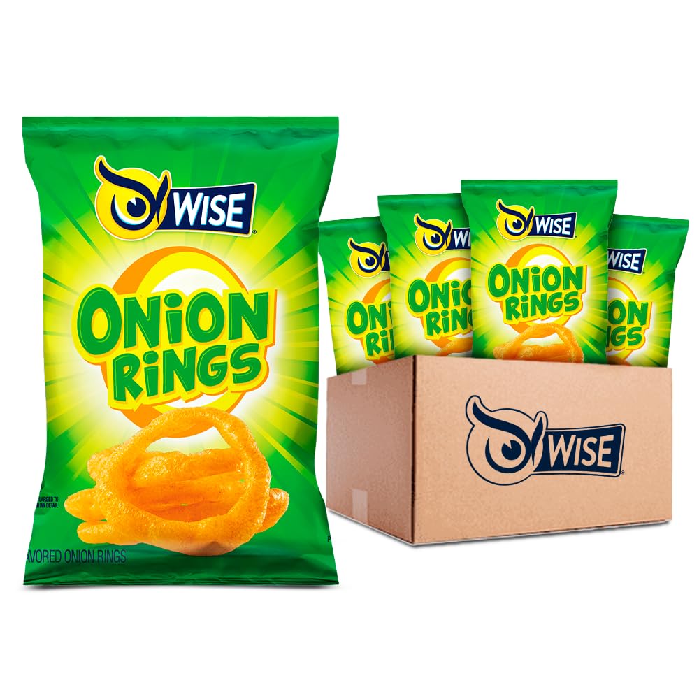 Wise Snacks Gluten Free Onion Rings 5.85oz (12 Pack) - Crunchy Snack for Parties, Movie Nights & On-The-Go