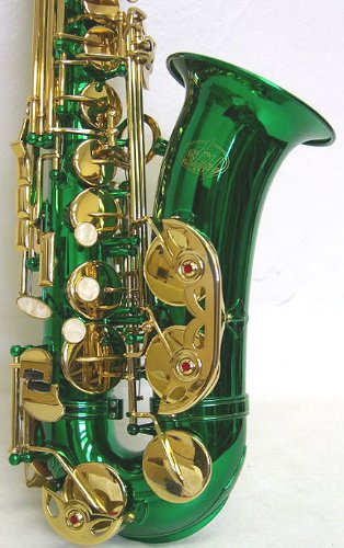 Professional Eb Alto Saxophone for Students - High-Quality Green Finish with Durable Case & Essential Accessories | Perfect for School Bands, Jazz Ensembles & Beginner Musicians
