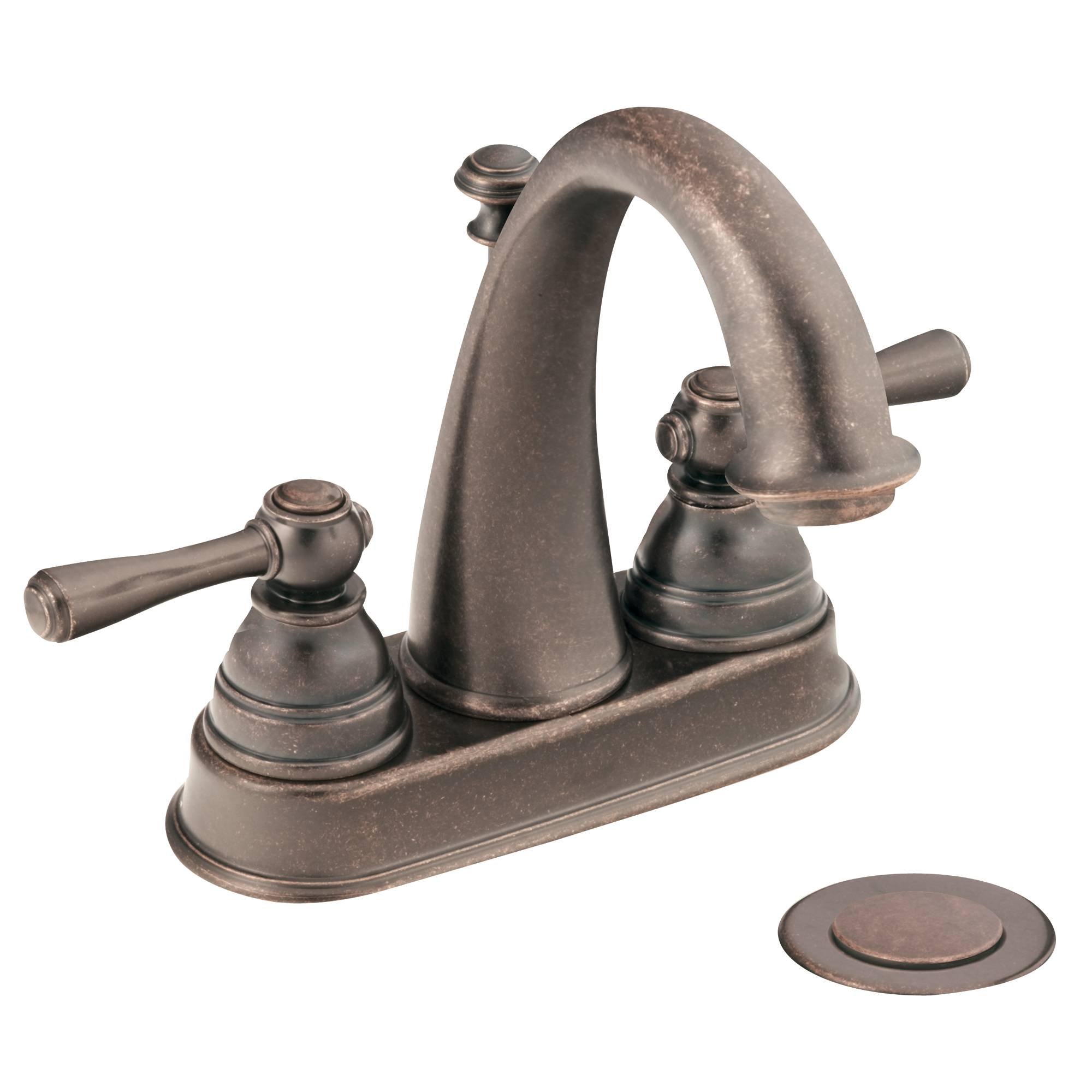 Moen 6121ORB Kingsley Two-Handle High Arc Bathroom Faucet in Oil Rubbed Bronze - Perfect for Modern Bathroom Vanities and Sink Upgrades