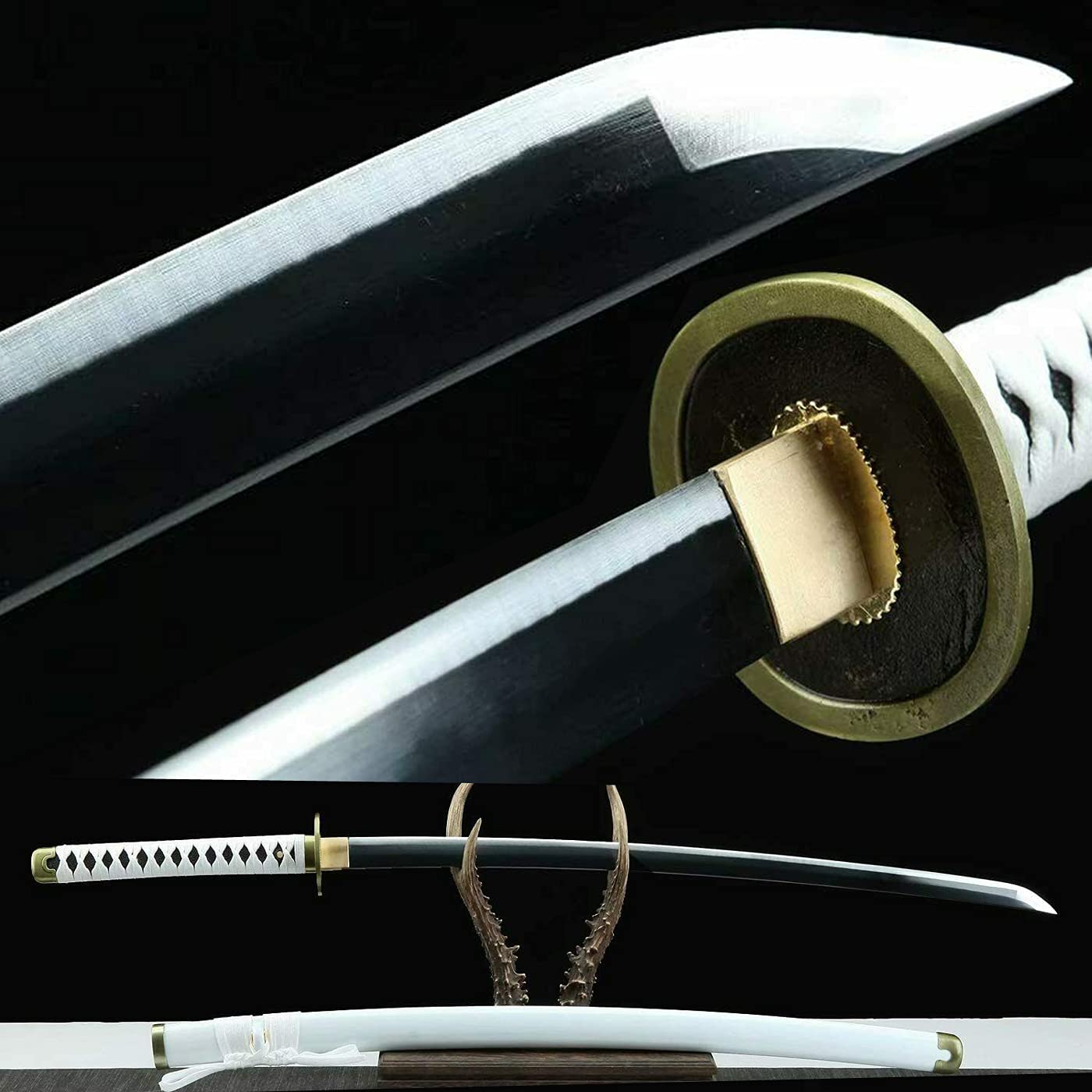 Handmade One Piece Roronoa Zoro Katana - YAMA ENMA Purple Blade Samurai Sword | Japanese Anime Cosplay Weapon | Perfect Gift for Men & Women | Collectible, Display & Cosplay Use