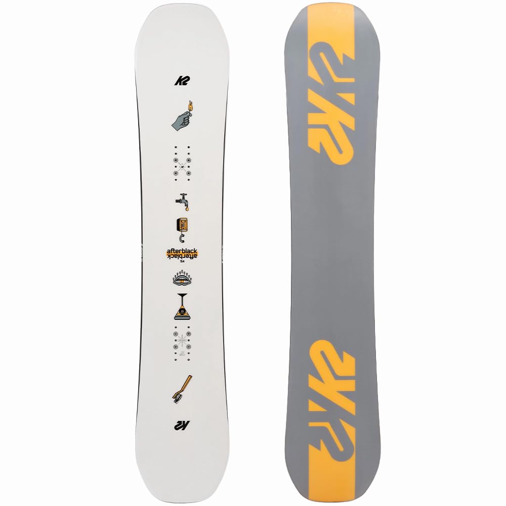 K2 Afterblack Men's Snowboard - All-Mountain Freestyle Snowboard for Men | Perfect for Park, Powder & Freeriding