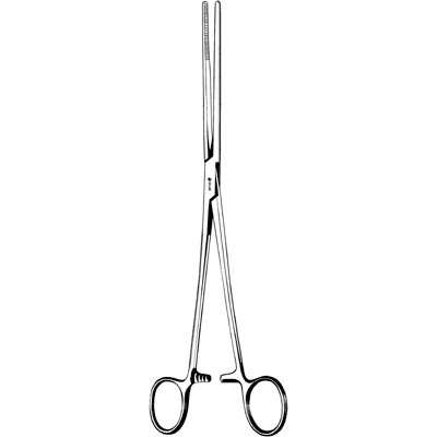 Bozeman Forceps 10 1/2 Inch Surgical Instrument - 90 Degree Angled, Model 7610 - Ideal for Gynecological and Urological Procedures