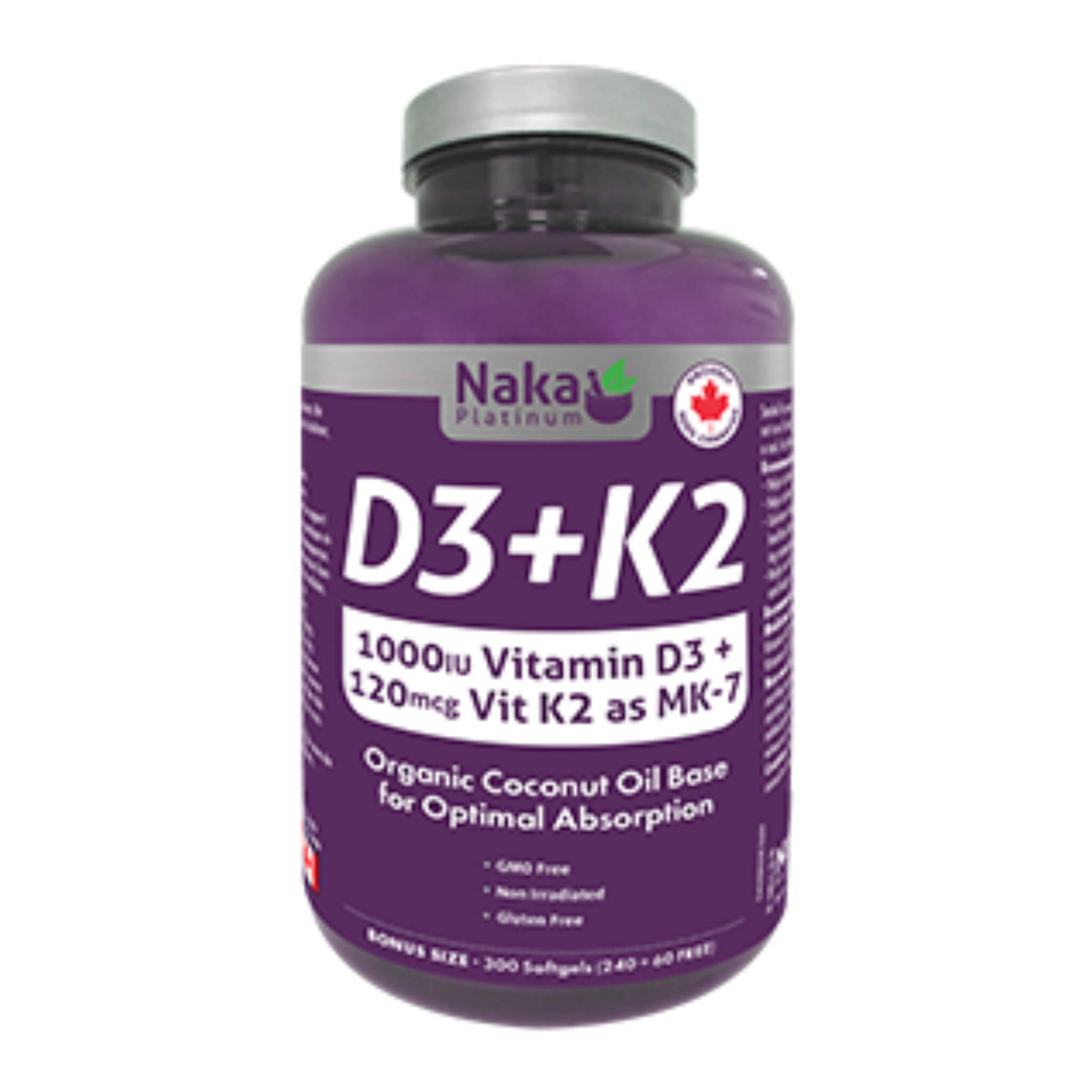 Vitamin D3 & K2 Supplement - 240 Softgels (60 Servings) for Bone & Heart Health - Supports Immune System & Calcium Absorption - Ideal for Adults & Seniors