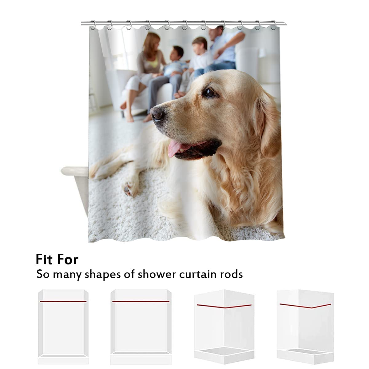 Custom Photo Shower Curtain - Personalized Picture Bathroom Decor with Hooks | Waterproof Polyester Fabric 66x72 inches | Perfect for Home, Spa, Dorm & Airbnb Decor