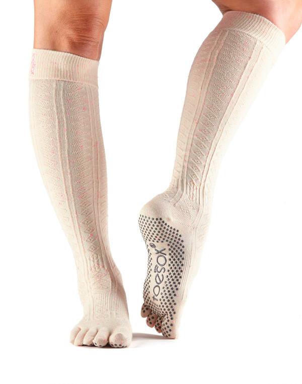 ToeSox Scrunch Knee High Grip Socks - Non-Slip Yoga, Pilates & Dance Socks for Women - Perfect for Barre, Ballet & Workout - Breathable & Comfortable
