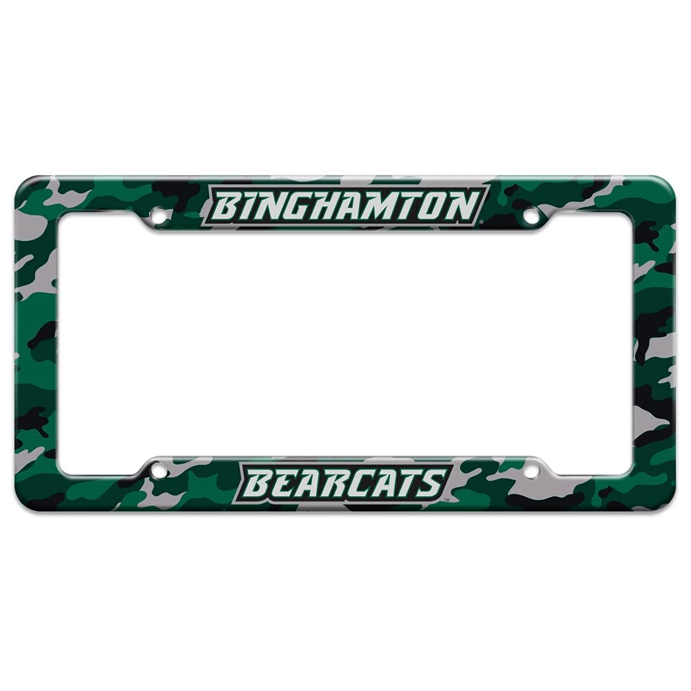 Binghamton University Bearcats Camo License Plate Frame - Custom College Car Accessories for Alumni & Fans - Perfect for Tailgating, Game Day & Campus Pride