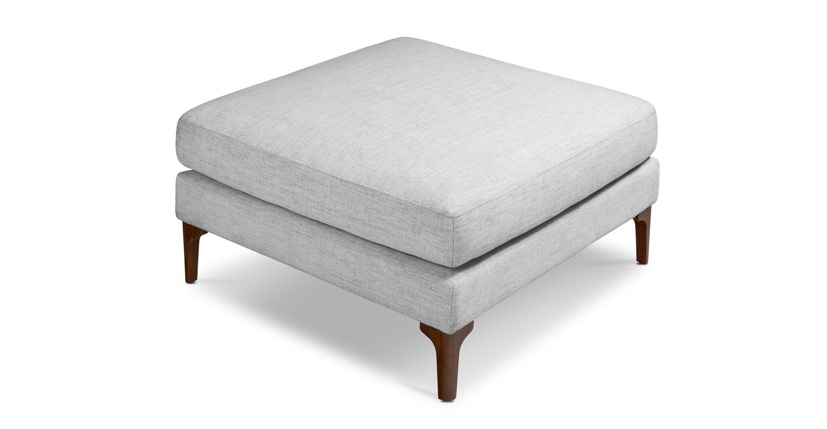 Mateo Fabric Ottoman - Modern Storage Footrest Pouf, Soft Upholstered Bench for Living Room, Bedroom & Nursery - Perfect for Extra Seating, Relaxing & Home Decor