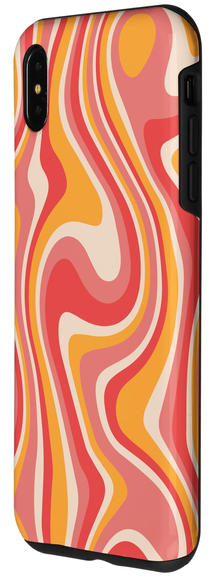 iPhone XS Max Retro Groovy Liquid Swirl Hippie 70's 80's Psychedelic Phone Case - Perfect for Music Festivals, Vintage Lovers, and Unique Style Enthusiasts