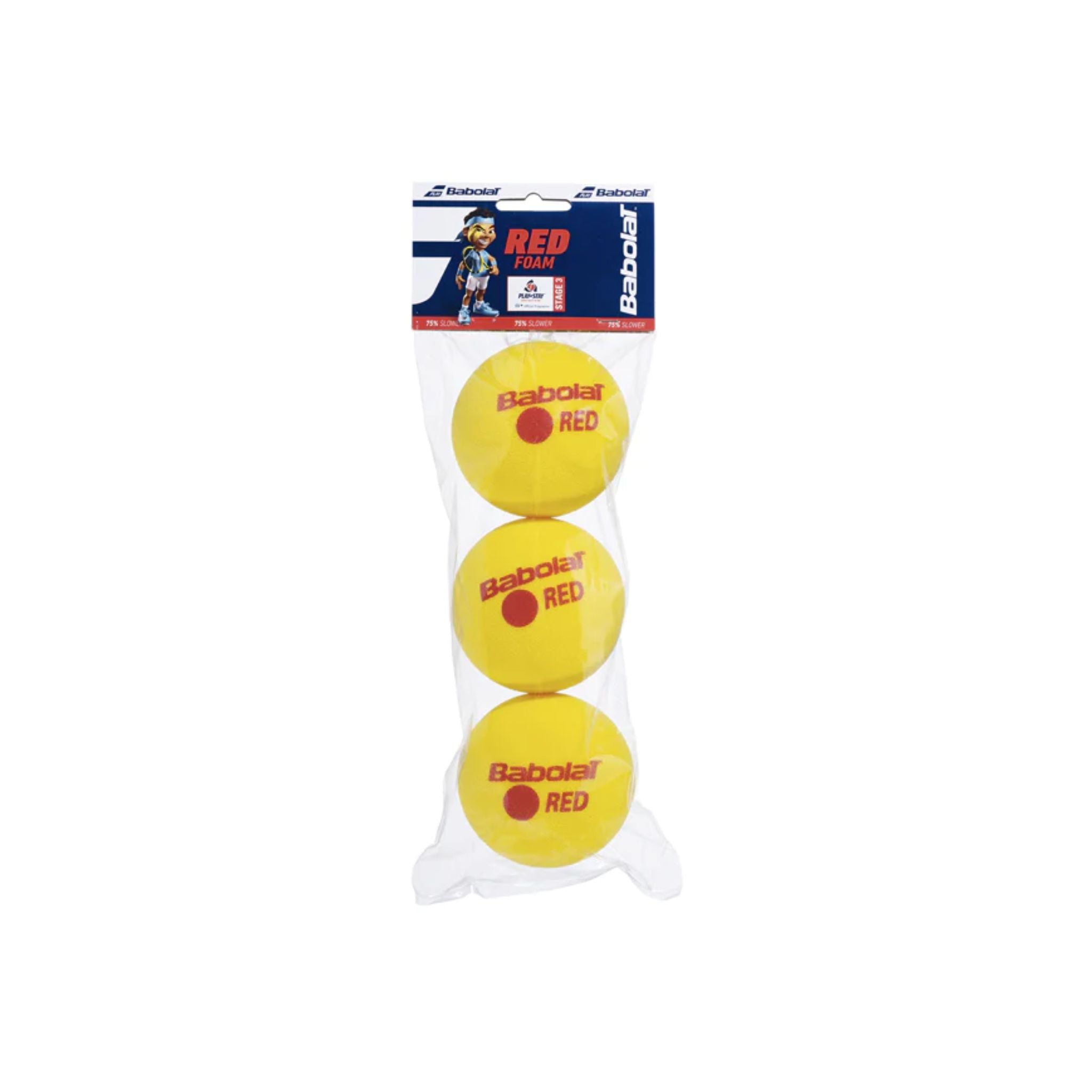 Babolat Red Foam X 3 Tennis Balls - Premium Practice & Training Tennis Balls for Beginners & Kids - Perfect for Indoor/Outdoor Courts, Backyard & School Play